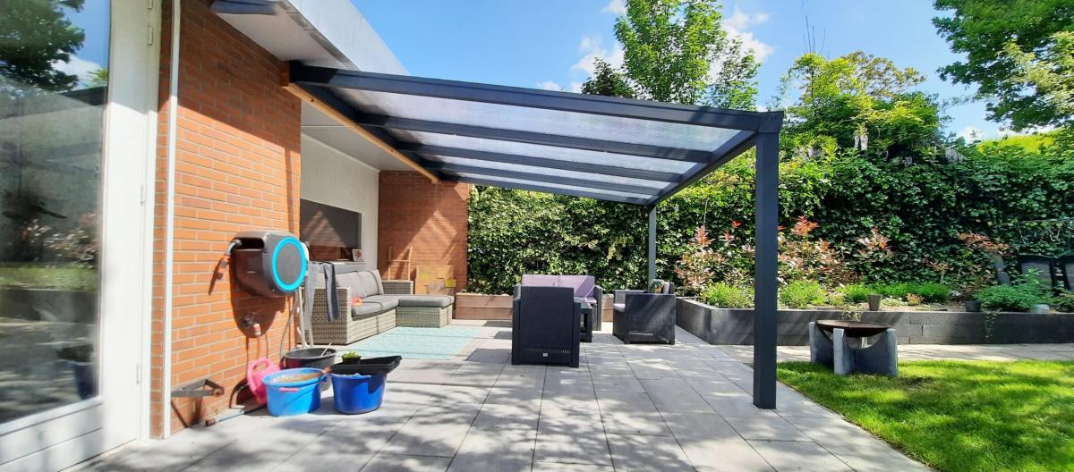 Velvetline veranda incl. polycarbonaat - 406x305 cm - antraciet -K237513 - Remco van Lohuizen - kopie